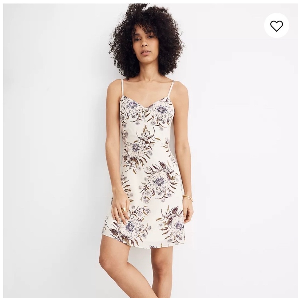 Madewell Silk Button Front Cami Dress